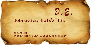 Dobrovics Eulália névjegykártya